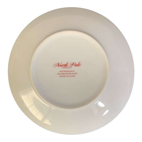 NORTH POLE TRADING CO Dessert Plates Good Tidings Set of 4 Porcelain Bunny Gifts - Picture 7 of 15